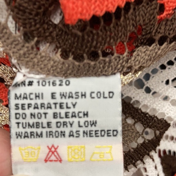 Rancho Estancia Aztec Patterned Tie Back Open Knit  Poncho Top Size Large - Picture 11 of 11